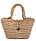 3IN1 DESIGNER CUTE NATURAL FIBER WOVEN SHOPPER SET