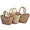 3IN1 DESIGNER CUTE NATURAL FIBER WOVEN SHOPPER SET