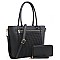 2-in-1 Embossed Shopper Wallet Set