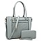 2-in-1 Embossed Shopper Wallet Set