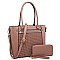 2-in-1 Embossed Shopper Wallet Set