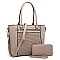 2-in-1 Embossed Shopper Wallet Set
