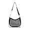 Rhinestone Accented Petite Shoulder Bag