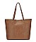 2 IN 1 PLAIN LEATHER SHOPPER BAG MINI BAG SET