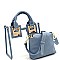 2 in 1 Transparent Hardware Accent Medium Satchel