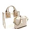2 in 1 Transparent Hardware Accent Medium Satchel
