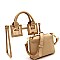 2 in 1 Transparent Hardware Accent Medium Satchel