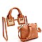 2 in 1 Transparent Hardware Accent Medium Satchel