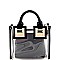2 in 1 Transparent Hardware Accent Medium Satchel