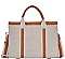 MODERN TWO TONE COLOR SATCHEL WITH LONG STRAP