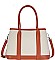 LONG STRAP TWO TONE SATCHEL