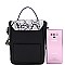 Small 2-Way Snake Print Turn-Lock Accent Satchel