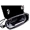 Small 2-Way Snake Print Turn-Lock Accent Satchel