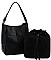2 IN 1 STYLISH WOVEN SATCHEL WITH LONG STRAP