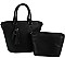 2 IN 1 CUTE TASSEL ACCENT TOTE BAG WITH LONG STRAP