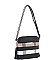 FASHION SMOOTH TASSEL PLAID CHECKERED DESIGN CROSSBODY BAG