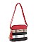 FASHION SMOOTH TASSEL PLAID CHECKERED DESIGN CROSSBODY BAG