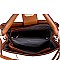 Trendy Turn-Lock Accent Plaid Print 2 in 1 Hobo Value SET MH-BL4216S