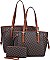 3 IN 1 TRENDY MONOGRAM TOTE & WALLET SET