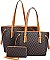 3 IN 1 TRENDY MONOGRAM TOTE & WALLET SET