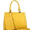Trendy Vertical Quilted 2 in 1 Structured Satchel SET MH-BS3233