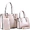 3 in 1 Crocodile Print Structured Tote Wallet SET
