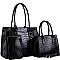 3 in 1 Crocodile Print Structured Tote Wallet SET