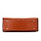3 in 1 Crocodile Print Structured Tote Wallet SET