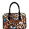 3 in 1 Butterfly Leopard Print Boston Satchel Cross Body Value SET