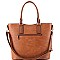 2-Way Two-Tone Belted Tote Wallet SET