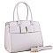 Fashionable Bow Accent Classy Structured Satchel MH-BS5032