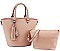 2 IN 1 CUTE TASSEL ACCENT TOTE BAG WITH LONG STRAP