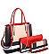 CH-BT2678 ELEGANT ALBA TARTAN 3 IN 1 CHECKERED SATCHEL WITH LONG STRAP