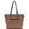 QUILTED PADLOCK ACCENT 3 IN 1 TOTE VALUE SET