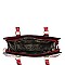 QUILTED SNAKE TRIM 3 IN 1 TOTE VALUE SET