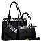 QUILTED SNAKE TRIM 3 IN 1 TOTE VALUE SET