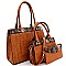 QUILTED SNAKE TRIM 3 IN 1 TOTE VALUE SET