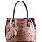 3 IN 1 OSTRICH EMBOSSED TOTE VALUE SET
