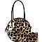 Leopard Print 2 in 1 Round Satchel & Wallet