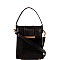 Small 2-Way Lizard Print Hardware Accent Flap Satchel