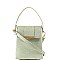 Small 2-Way Lizard Print Hardware Accent Flap Satchel
