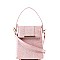 Small 2-Way Lizard Print Hardware Accent Flap Satchel
