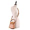 Small 2-Way Lizard Print Hardware Accent Flap Satchel