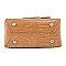 Small 2-Way Lizard Print Hardware Accent Flap Satchel