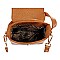 Small 2-Way Lizard Print Hardware Accent Flap Satchel
