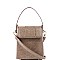 Small 2-Way Lizard Print Hardware Accent Flap Satchel