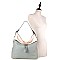 Front Zipper Compartment Color-Block Woven Detail 2-Way Hobo MH-BY4230