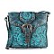 Western Design Decorative Buckle Crossbody Sling