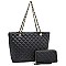 Quilted Classic Shopper 2-in-1 Tote