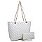Quilted Classic Shopper 2-in-1 Tote